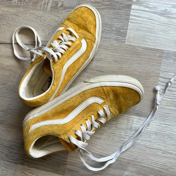 Vans Shoes Vans Old Skool Golden Yellow Pig Suede Sneakers